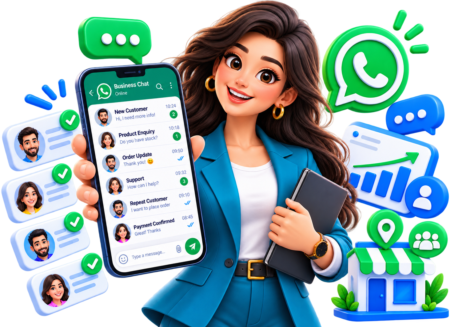 WhatsApp Business Chat Showcase